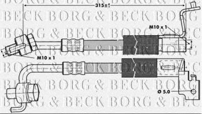 BORG & BECK bbh6694 -  Тормозной шланг